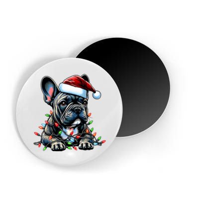 French Bulldog Frenchie Christmas Hat Xmas Magnet