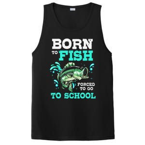 Funny Bass Fishing Born To Fish Forced To Go To School PosiCharge Competitor Tank