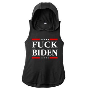 Fuck Biden Ladies PosiCharge Tri-Blend Wicking Draft Hoodie Tank