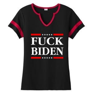 Fuck Biden Ladies Halftime Notch Neck Tee