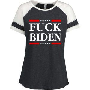 Fuck Biden Enza Ladies Jersey Colorblock Tee