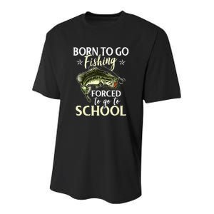 Funny Bass Fishing Graphic Fishermen Youth Performance Sprint T-Shirt