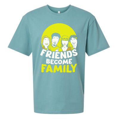 Friends Become Family Sayings Relatives Sarcastic Reunion Sueded Cloud Jersey T-Shirt