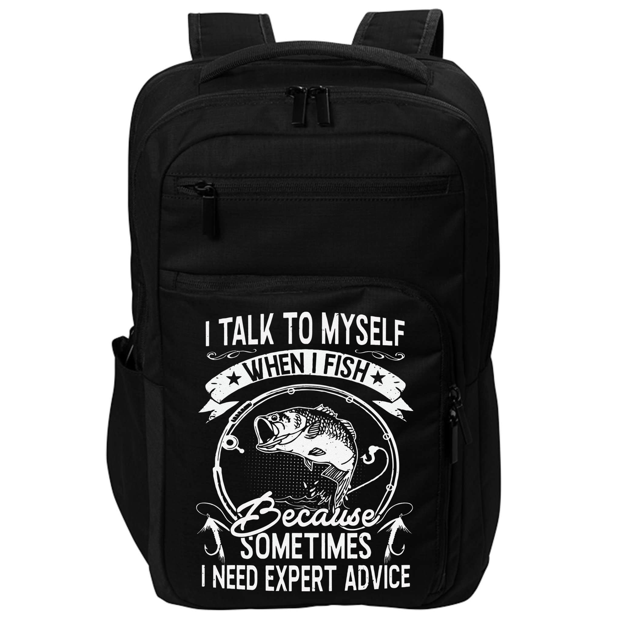 Funny Bass Fishing Quote Fishing Adult Humor Quote Impact Tech Backpack