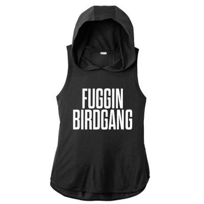 Fuggin Birdgang Ladies PosiCharge Tri-Blend Wicking Draft Hoodie Tank