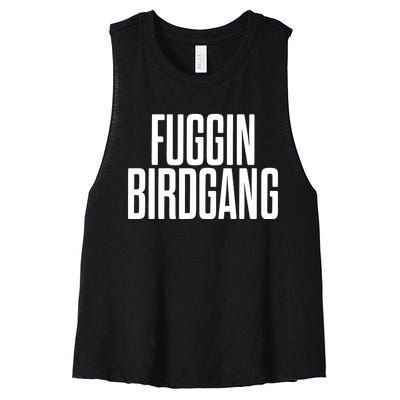 Fuggin Birdgang Women's Racerback Cropped Tank