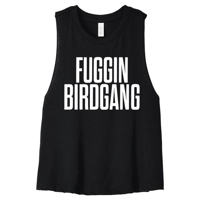 Fuggin Birdgang Women's Racerback Cropped Tank