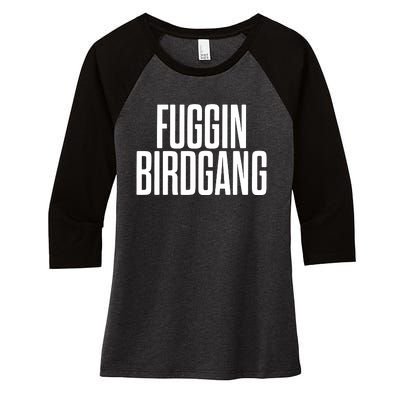 Fuggin Birdgang Women's Tri-Blend 3/4-Sleeve Raglan Shirt