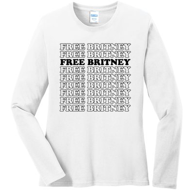 Free Britney #Freebritney Ladies Long Sleeve Shirt