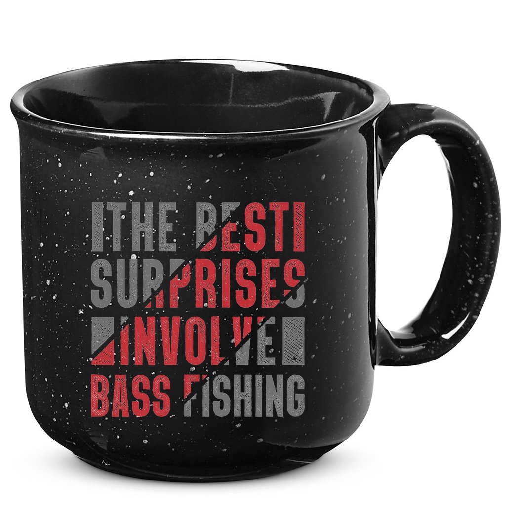 Funny Bass Fishing Lover Angler Catch And Release 15oz Campfire Ceramic Mug