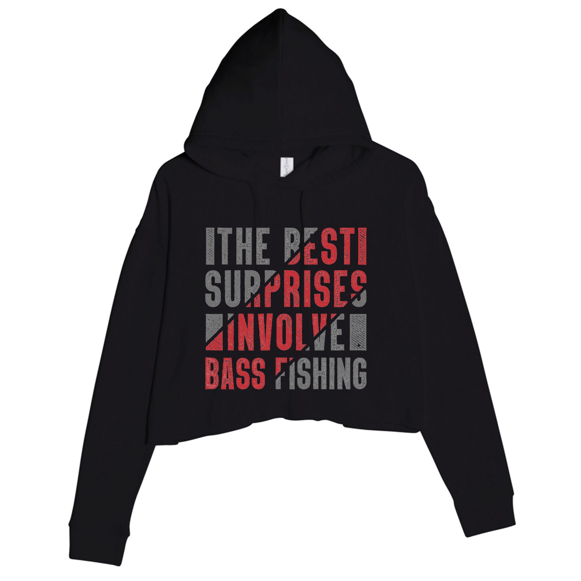 Funny Bass Fishing Lover Angler Catch And Release Crop Fleece Hoodie