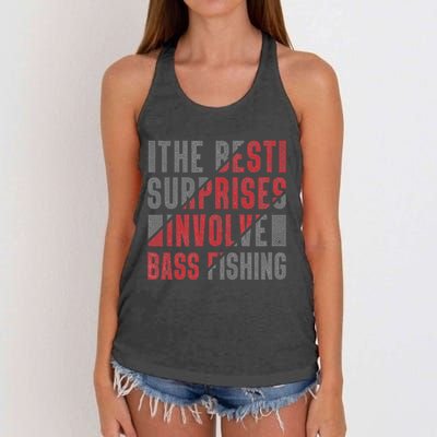 Funny Bass Fishing Lover Angler Catch And Release Women's Knotted Racerback Tank