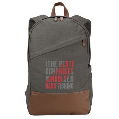 Funny Bass Fishing Lover Angler Catch And Release Cotton Canvas Backpack