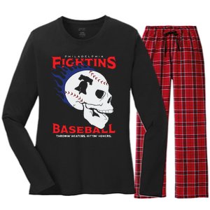 Fightins Baseball Women's Long Sleeve Flannel Pajama Set 