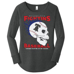 Fightins Baseball Women's Perfect Tri Tunic Long Sleeve Shirt