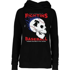 Fightins Baseball Womens Funnel Neck Pullover Hood