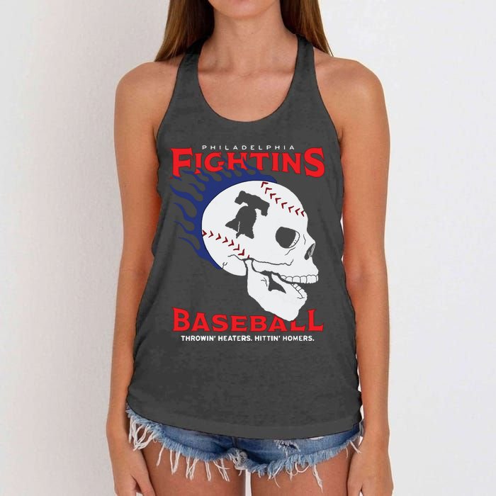 Fightins Baseball Women's Knotted Racerback Tank