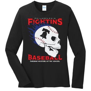 Fightins Baseball Ladies Long Sleeve Shirt