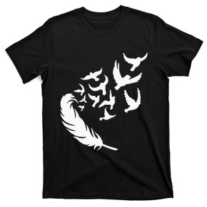 Feather Birds Flying Casual T-Shirt