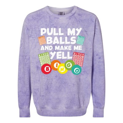 Funny Bingo For Men Women Lucky Bingo Lover Caller Gambling Colorblast Crewneck Sweatshirt