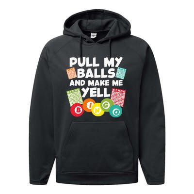 Funny Bingo For Men Women Lucky Bingo Lover Caller Gambling Performance Fleece Hoodie