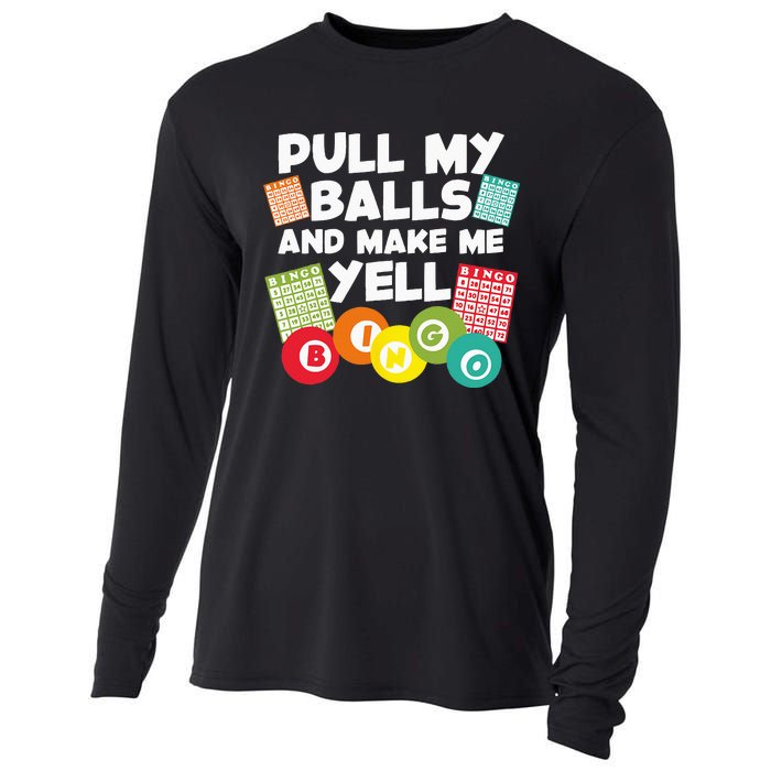 Funny Bingo For Men Women Lucky Bingo Lover Caller Gambling Cooling Performance Long Sleeve Crew