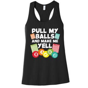 Funny Bingo For Men Women Lucky Bingo Lover Caller Gambling Women's Racerback Tank