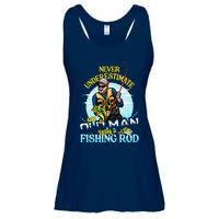 Funny Bass Fishing Birthday Tee Father's Day Old Man Ladies Essential Flowy Tank