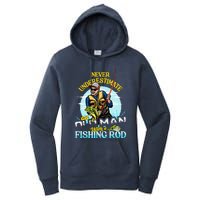 Funny Bass Fishing Birthday Tee Father's Day Old Man Women's Pullover Hoodie