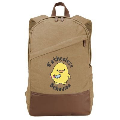 Fatherless Behavior Funny Mental Health Cotton Canvas Backpack
