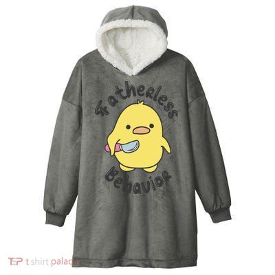 Fatherless Behavior Funny Mental Health Hooded Wearable Blanket