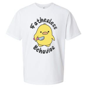 Fatherless Behavior Funny Mental Health Sueded Cloud Jersey T-Shirt