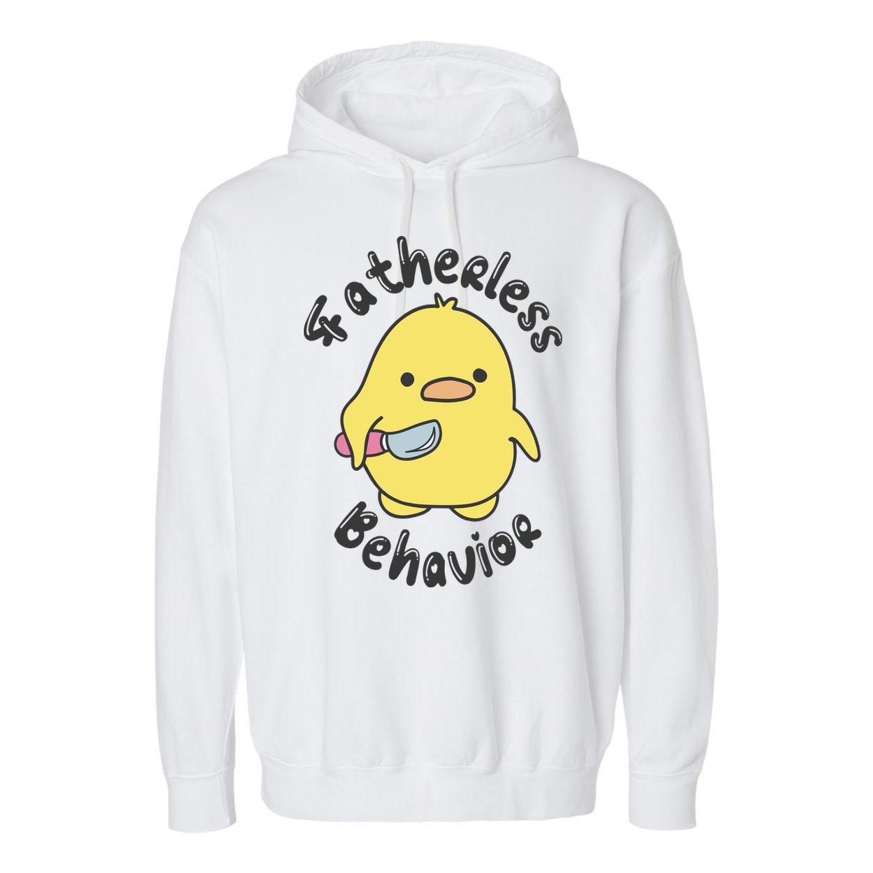 Fatherless Behavior Funny Mental Health Garment-Dyed Fleece Hoodie