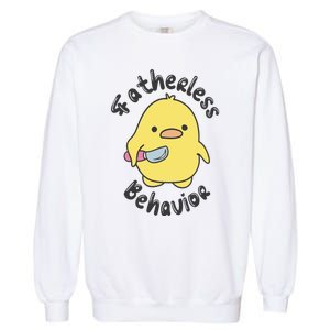 Fatherless Behavior Funny Mental Health Garment-Dyed Sweatshirt