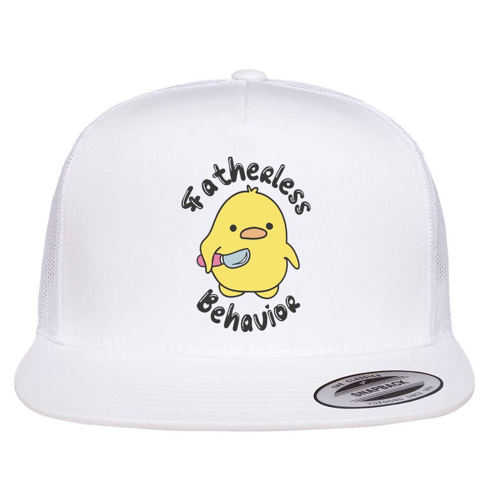 Fatherless Behavior Funny Mental Health Flat Bill Trucker Hat