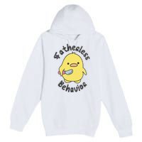 Fatherless Behavior Funny Mental Health Premium Pullover Hoodie