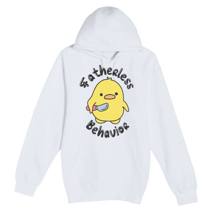 Fatherless Behavior Funny Mental Health Premium Pullover Hoodie