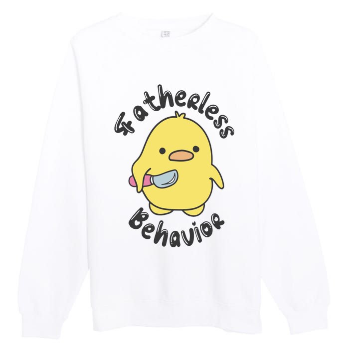 Fatherless Behavior Funny Mental Health Premium Crewneck Sweatshirt