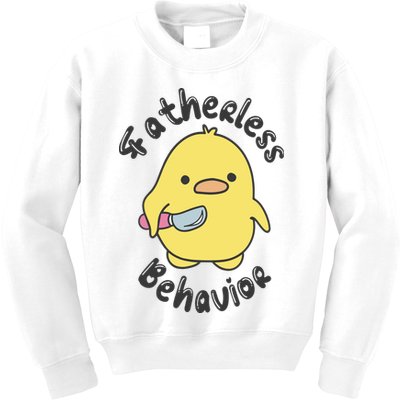 Fatherless Behavior Funny Mental Health Kids Sweatshirt