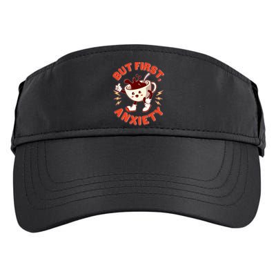 Funny But First Anxiety Cute Cartoon Coffee Adult Drive Performance Visor