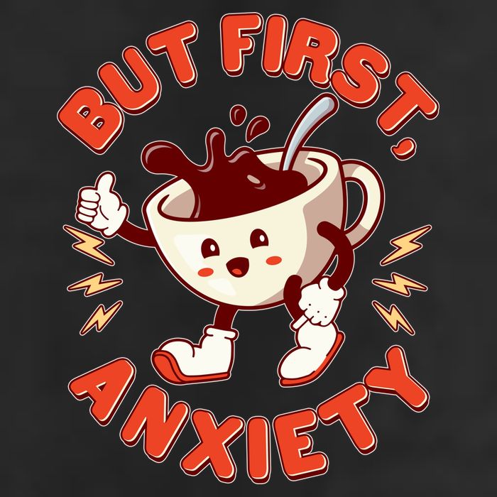 Funny But First Anxiety Cute Cartoon Coffee Adult Drive Performance Visor
