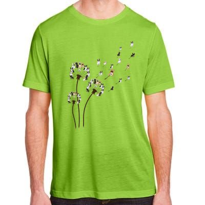 French Bulldog Flower Fly Dandelion Funny Dog Lovers Adult ChromaSoft Performance T-Shirt