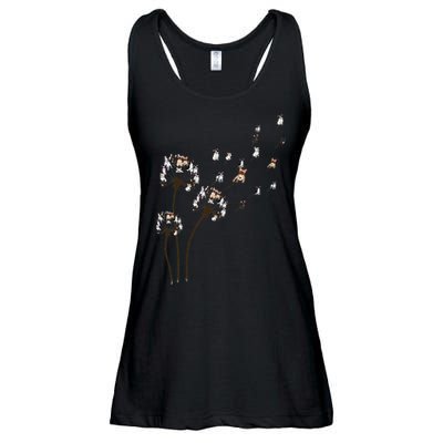 French Bulldog Flower Fly Dandelion Funny Dog Lovers Ladies Essential Flowy Tank