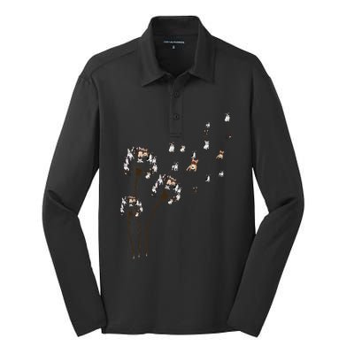 French Bulldog Flower Fly Dandelion Funny Dog Lovers Silk Touch Performance Long Sleeve Polo