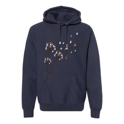 French Bulldog Flower Fly Dandelion Funny Dog Lovers Premium Hoodie