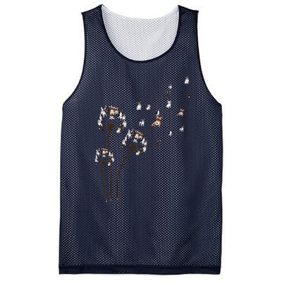 French Bulldog Flower Fly Dandelion Funny Dog Lovers Mesh Reversible Basketball Jersey Tank