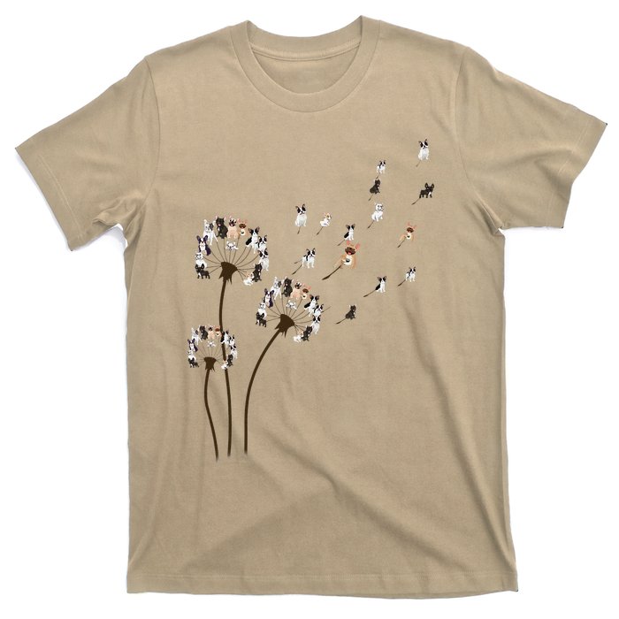 French Bulldog Flower Fly Dandelion Funny Dog Lovers T-Shirt