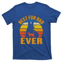 Funny Best Fur Dad Ever Vintage Dog Cat Owner Fathers Day Gift T-Shirt