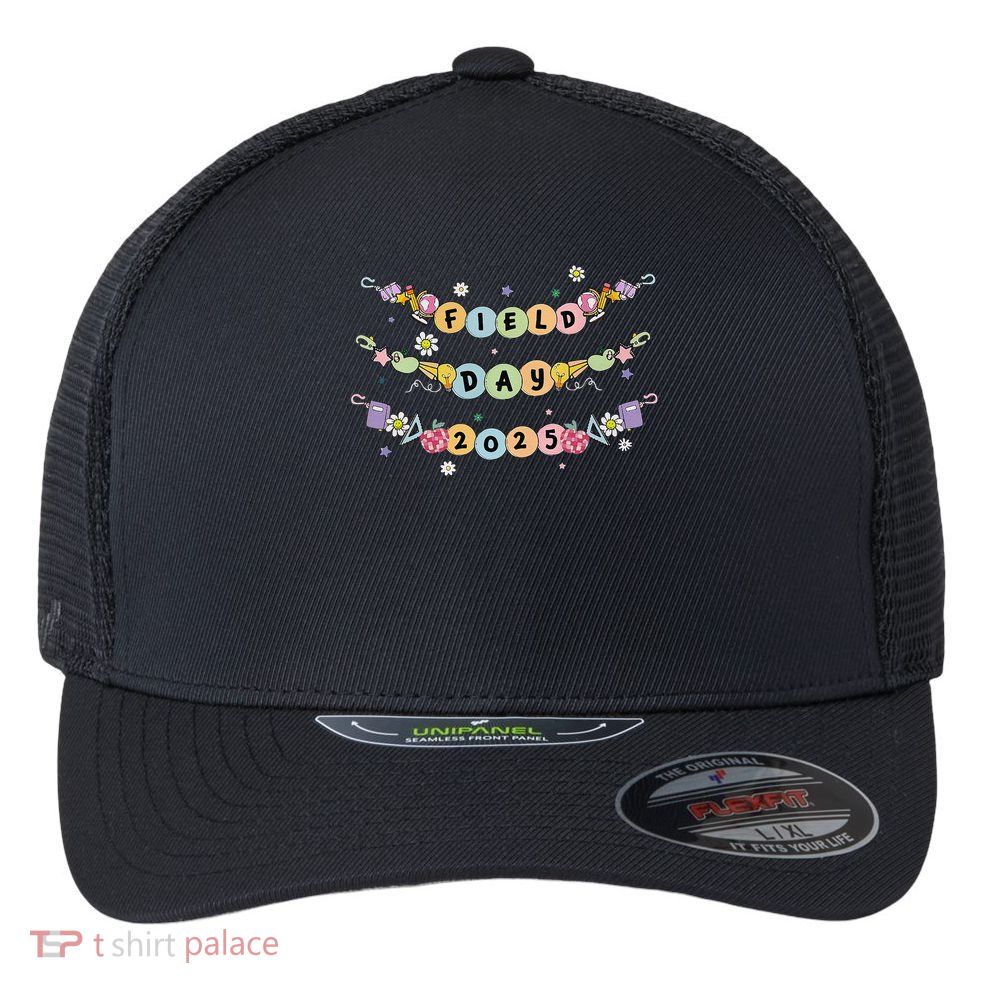 Friendship Bracelet Field Day Let The Games Begin Teacher Flexfit Unipanel Trucker Cap