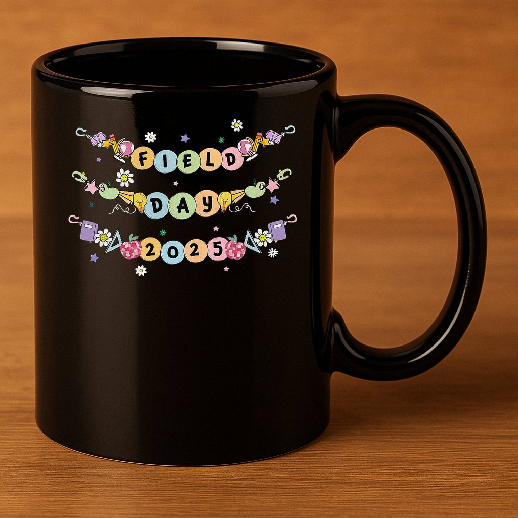 Friendship Bracelet Field Day Let The Games Begin Teacher 11oz C Handle Ceramic Mug
